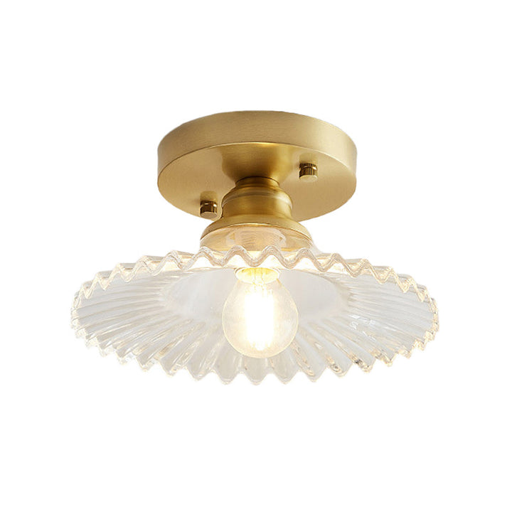 Taklampe Vintage Glass Flushmount Fixture Luvikno