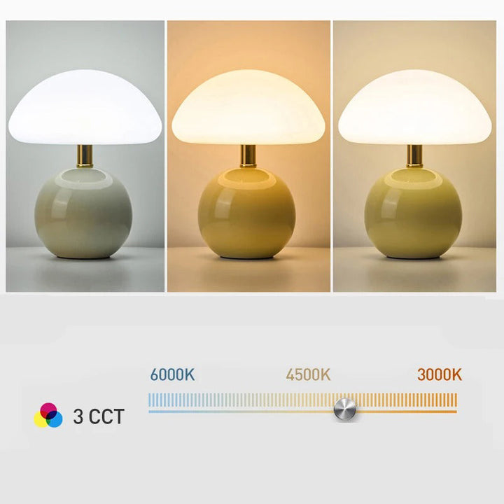 Moderne nattbordlampe med mykt, varmt hvitt lys - Stilfull belysning for soverom og stue | Luvikno