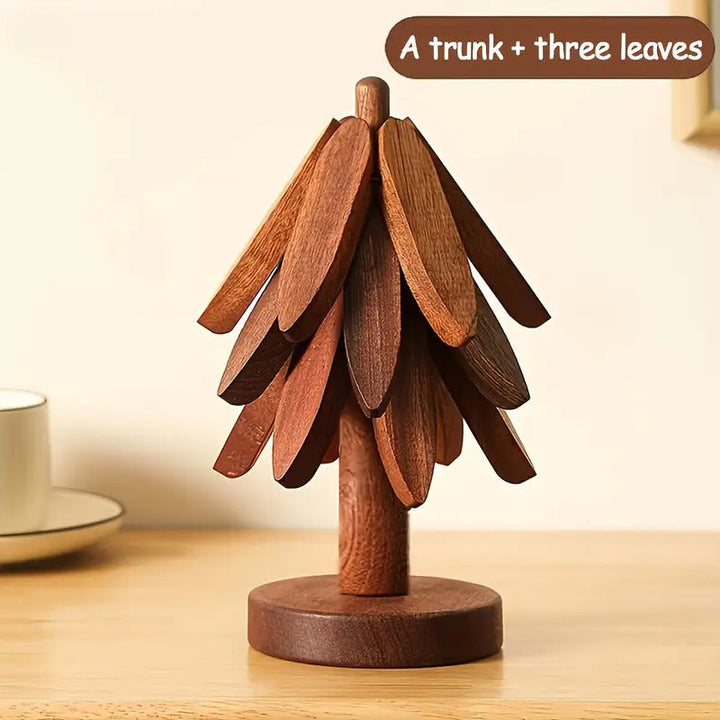Bamboo Coaster Set 4-piece | Luvikno