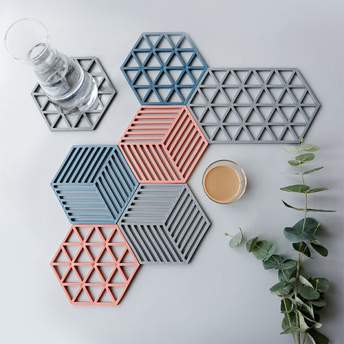 Unisex Silikon coasters med moderne geometrisk design Luvikno