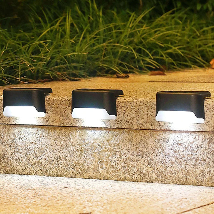Utendørs vanntette trappesolarlamper (4 PCS) | Luvikno