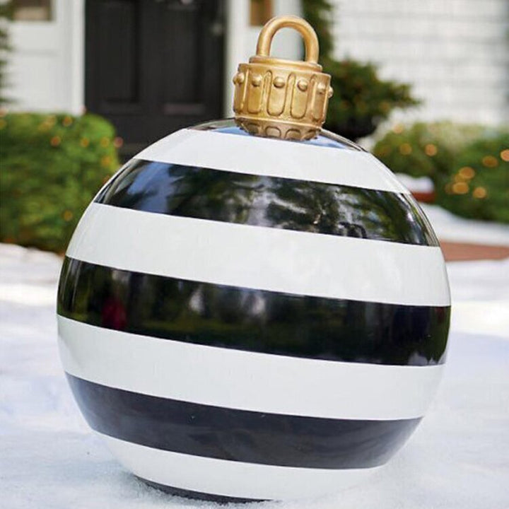 Luvikno | Jule Oppblåsbar Dekorasjon Ball | Utendørs Hage Ornament | 60cm PVC