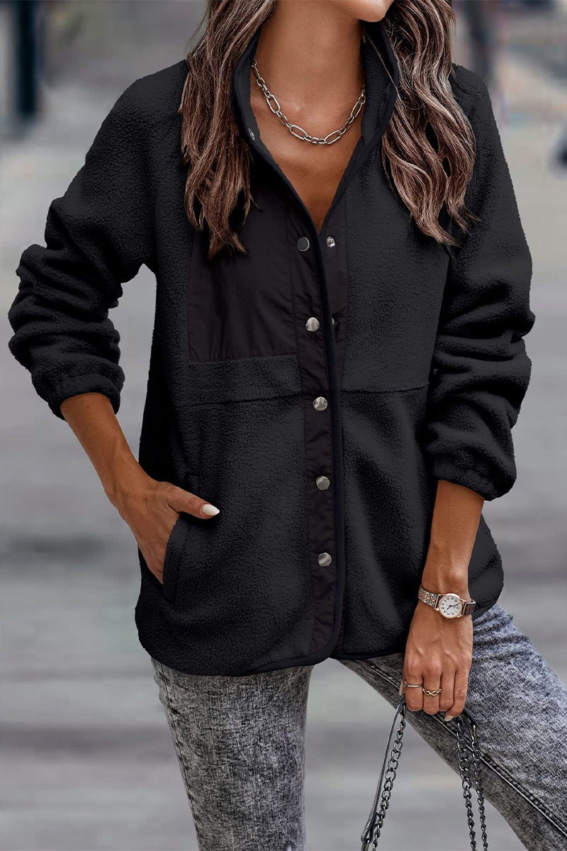 Luvik | Yksivärinen Patches-tasku Puolihihainen Kiertovisko (7 väriä)