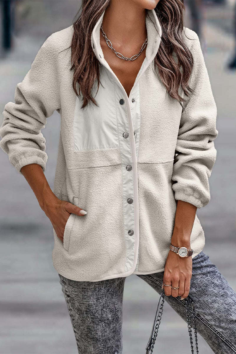 Luvik | Yksivärinen Patches-tasku Puolihihainen Kiertovisko (7 väriä)