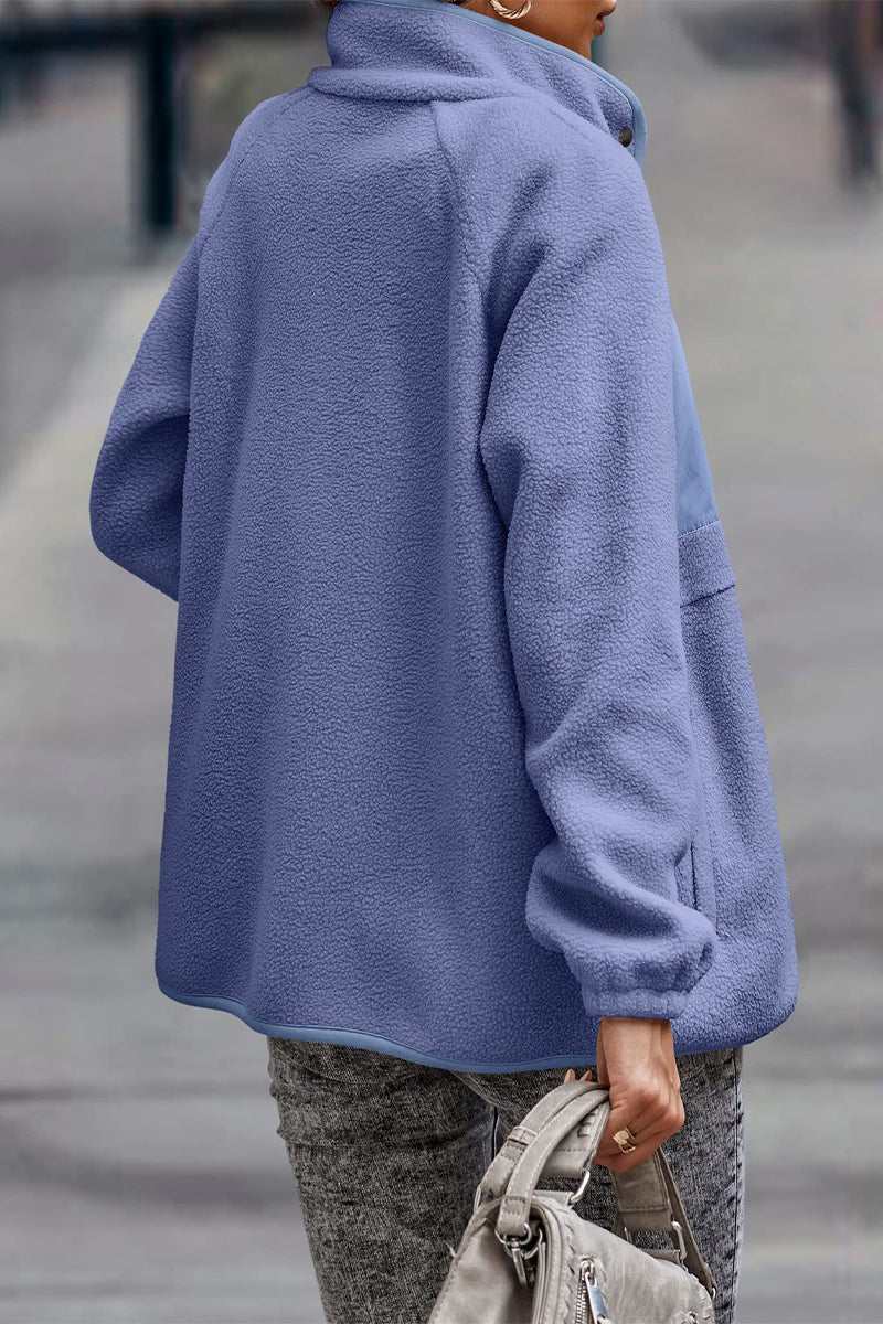 Luvik | Yksivärinen Patches-tasku Puolihihainen Kiertovisko (7 väriä)