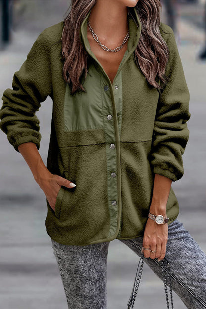 Luvik | Yksivärinen Patches-tasku Puolihihainen Kiertovisko (7 väriä)