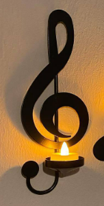 Svart Musikknot Vegglampe Luvikno