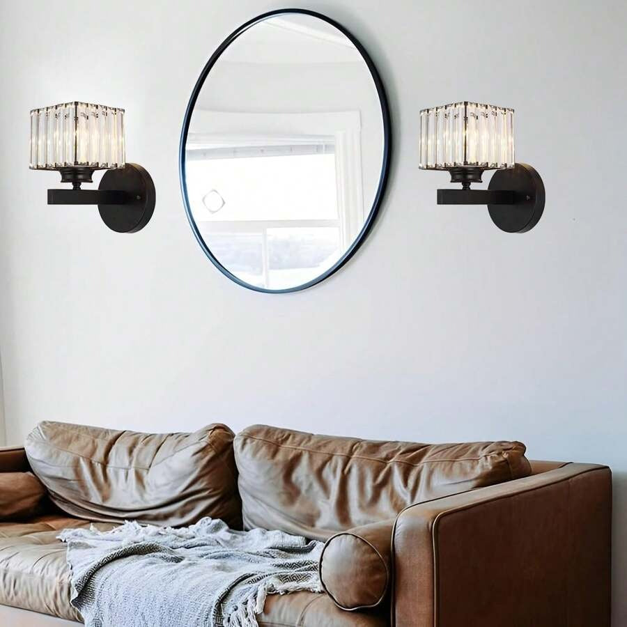 Krystallglass Vegglampe med Moderne Arm Design Luvikno