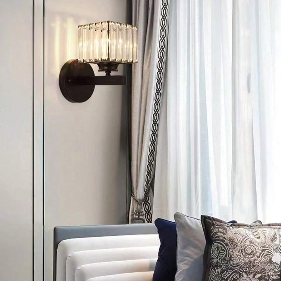 Krystallglass Vegglampe med Moderne Arm Design Luvikno