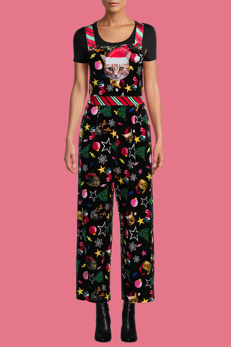 Luvik | Rentouttava Wapiti Lumihiutale Joulukuusi Painettu Patches Neliökauluksen Huolettomat Haalarit