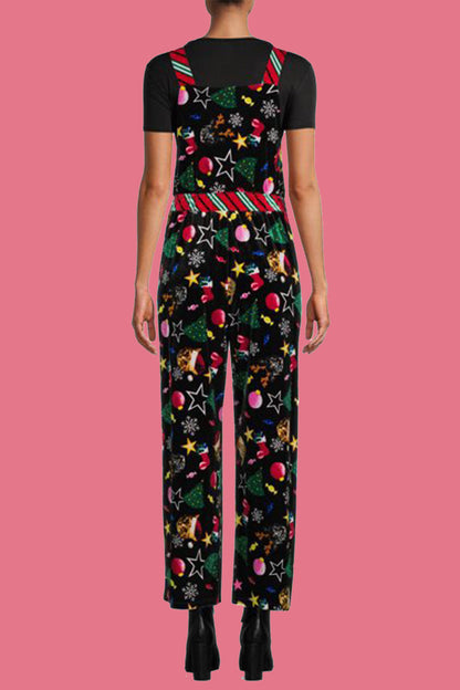 Luvik | Rentouttava Wapiti Lumihiutale Joulukuusi Painettu Patches Neliökauluksen Huolettomat Haalarit