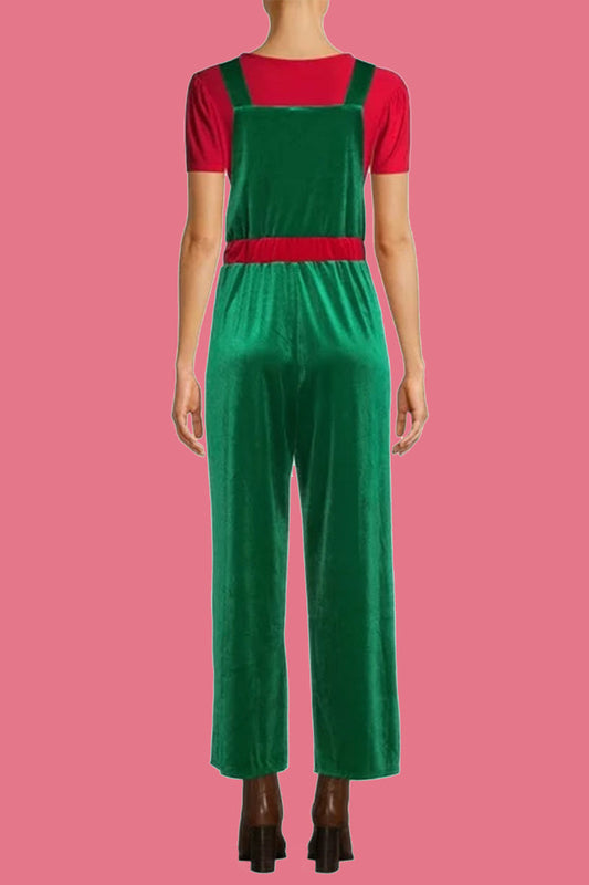 Luvik | Rentouttava Wapiti Lumihiutale Joulukuusi Painettu Patches Neliökauluksen Huolettomat Haalarit