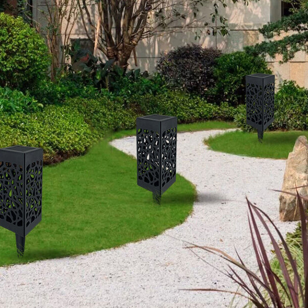 Kreativ Hullete Square Column LED Utendørs Gress Innsett Landskapslys | Luvikno