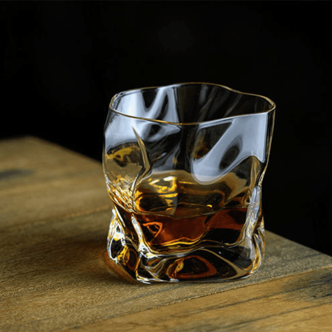Japansk Edo Kiriko Krumpe Kropp Whisky Glass | Luvikno