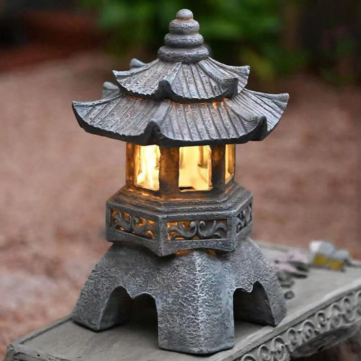 Retro dekorativ solturbinresin LED utendørs landskapsbelysning | Luvikno