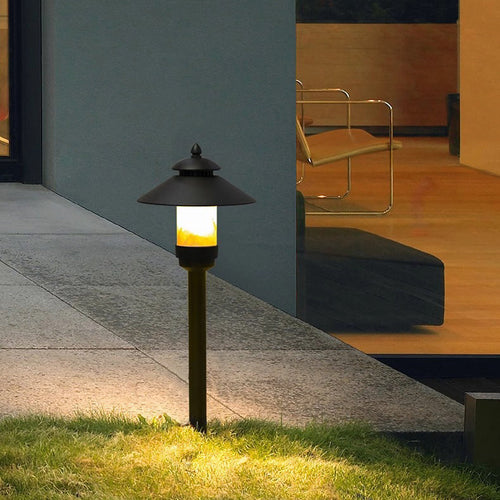 Moderne Minimalistisk Paraply Vanntett Aluminiums Marmor LED Utendørs Lys For Hage | Luvikno