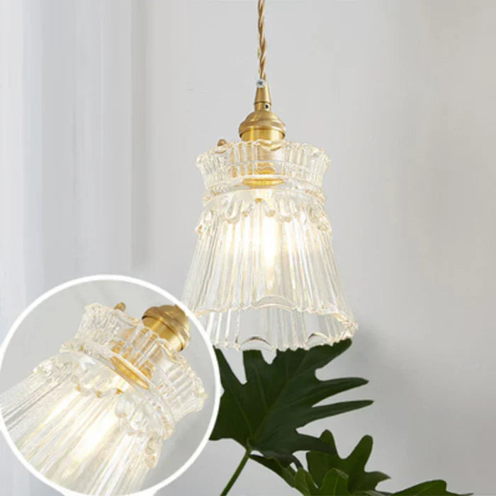 OpulentGlow Pendel – Elegant Glass Henge Lamp Luvikno