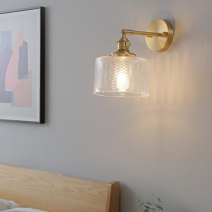Luvikno | Nordisk Minimalistisk Kreativ Messing Sylinder 1-Lys Vegglampe
