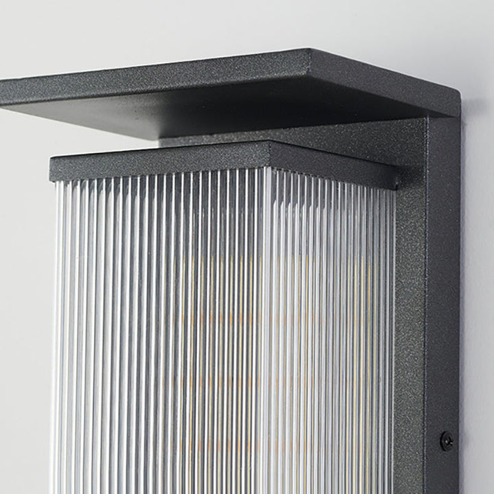 Moderne Minimalistisk Vanntett Rektangulær Rustfritt Stål Akryl LED Vegglygte Lampe For Utendørs Patio | Luvikno