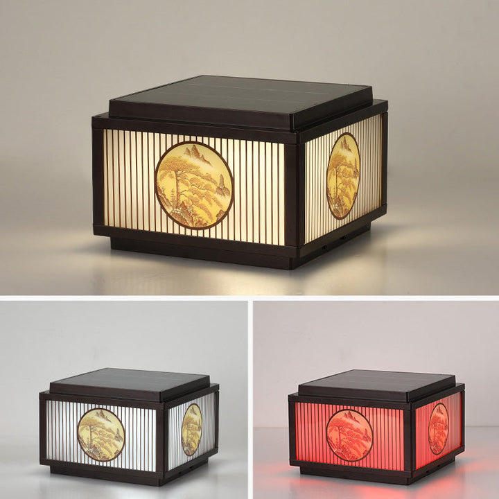 Moderne minimalistiske solvanntette firkantede aluminiums glass LED post hodelys for hage | Luvikno