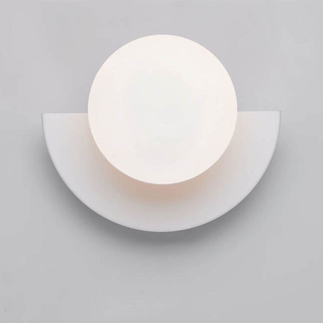 Glass Globe Wall Light with Colourful Base Luvikno