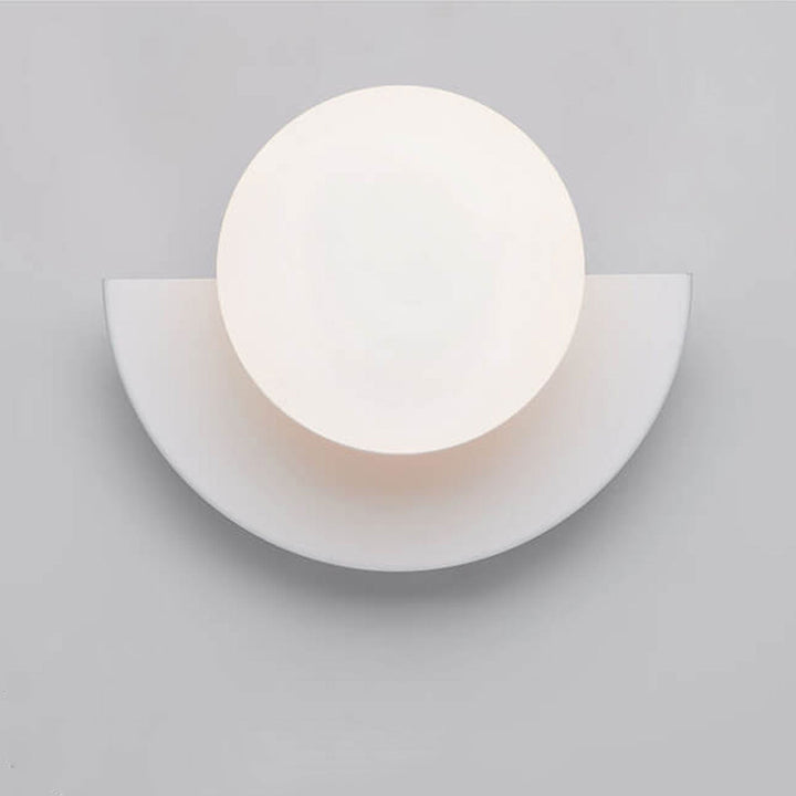 Glass Globe Wall Light with Colourful Base Luvikno