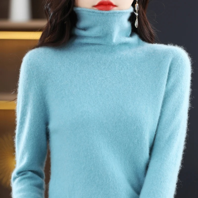 Luvik | Luksus Cashmere Genser til Kvinner Myk Pikketopp, Varm & Stilig