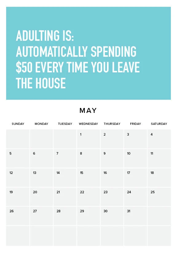 Adulting Is Hard 2024 Veggkalender | Luvikno
