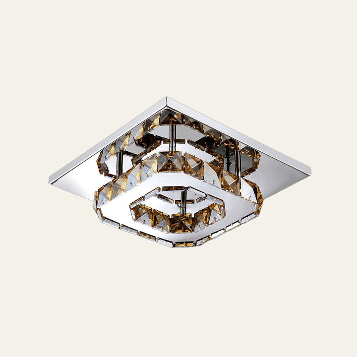 Taklampe Krystall LED Moderne Innfelt Armatur Luvikno