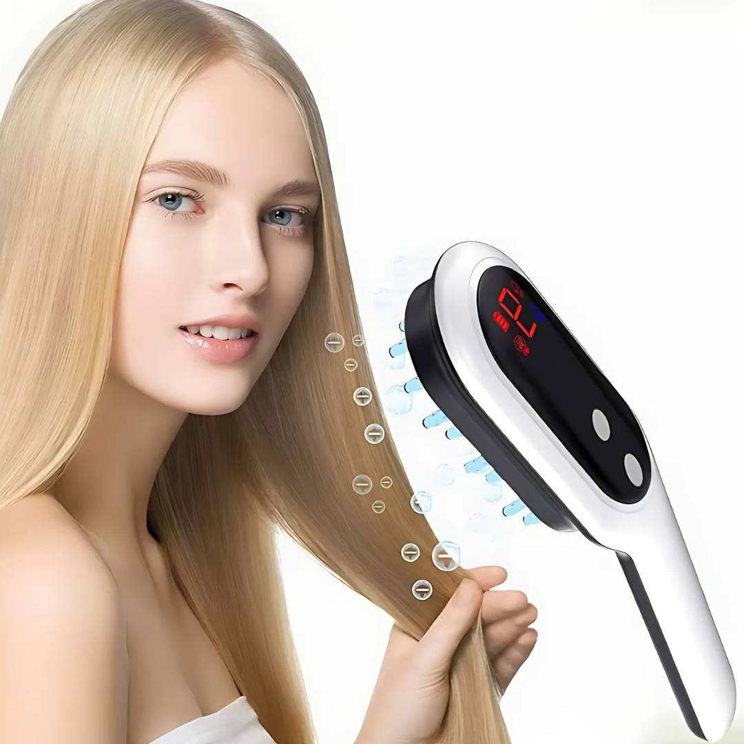 RevitalHair Elektrisk Hårkam for Hårvekst | Anti Hårtap Enhet - for Hårtynning - Hodebunnsmassasje - Hårvekst Luvikno