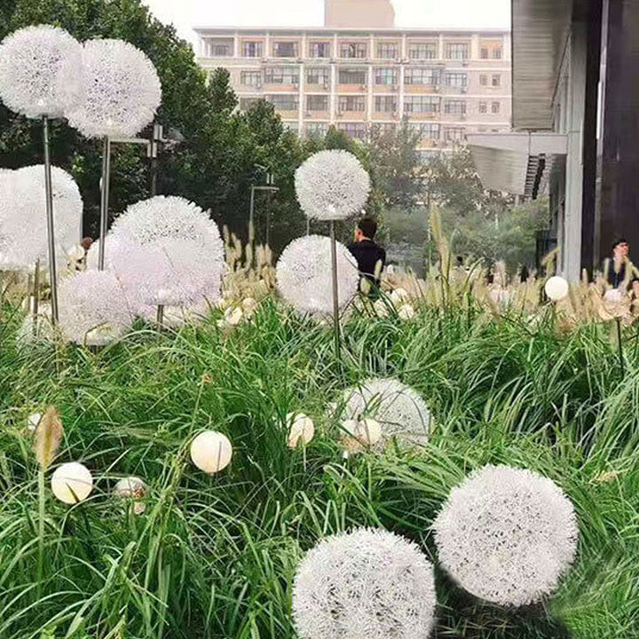 Solar Dandelion Aluminiumtråd Globe Lys LED Utendørs Vanntett Luminøs Hageinnsetting Bakkelys Landskapslys | Luvikno