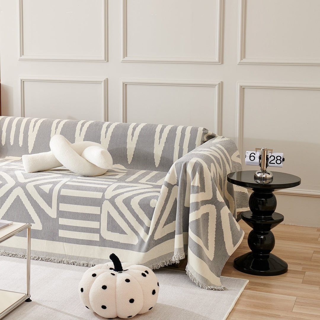 Geometrisk Boho Stil Sofa Trekk - Moderne, Stilig & Holdbar Sofa Beskyttelse | Luvikno
