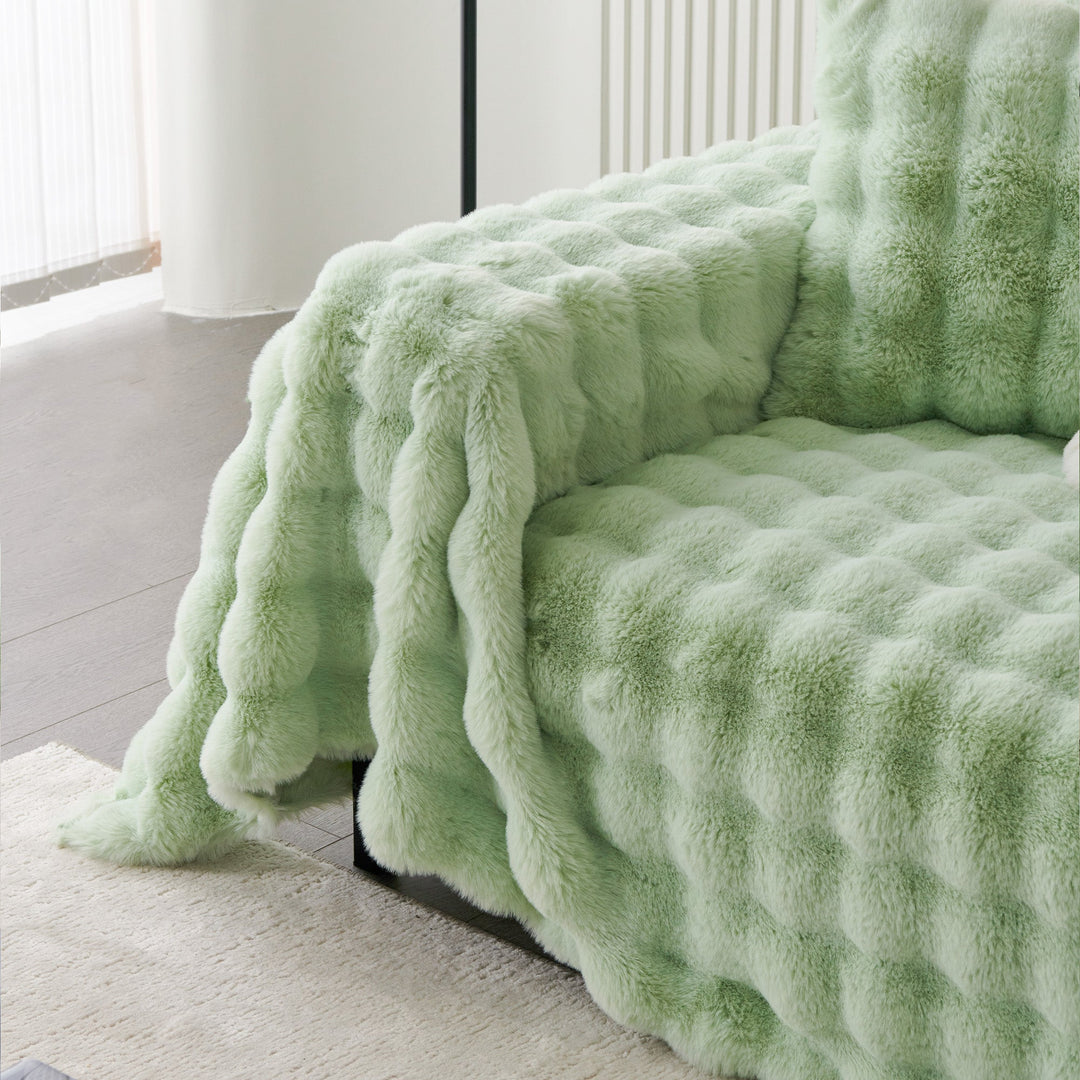 Luksus Ripple Faux Fur Sofa Deksel - Moderne, Stilig & Holdbar Sofa Beskyttelse | Luvikno