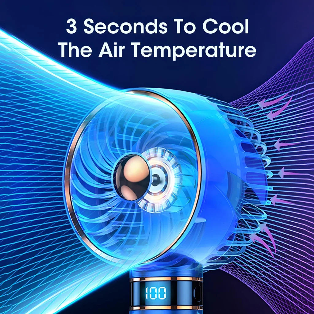 Bærbar 5000mAh Håndholdt Mini Airconditioner Vifte | Luvikno