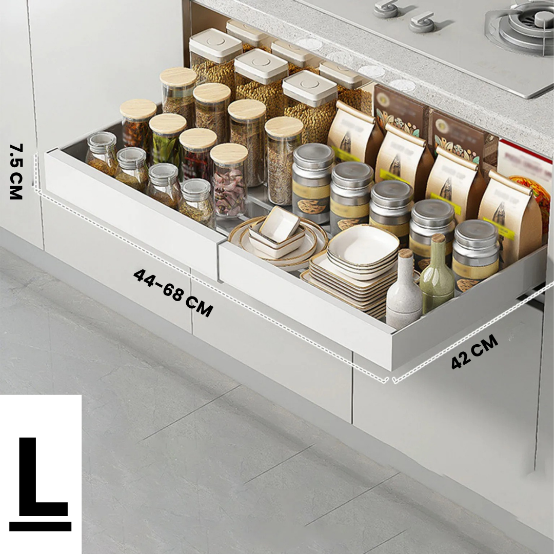 FlexiShelf Pro — Endelig perfekt organisering som gjør ditt hverdagskjøkkenliv enklere | Luvikno