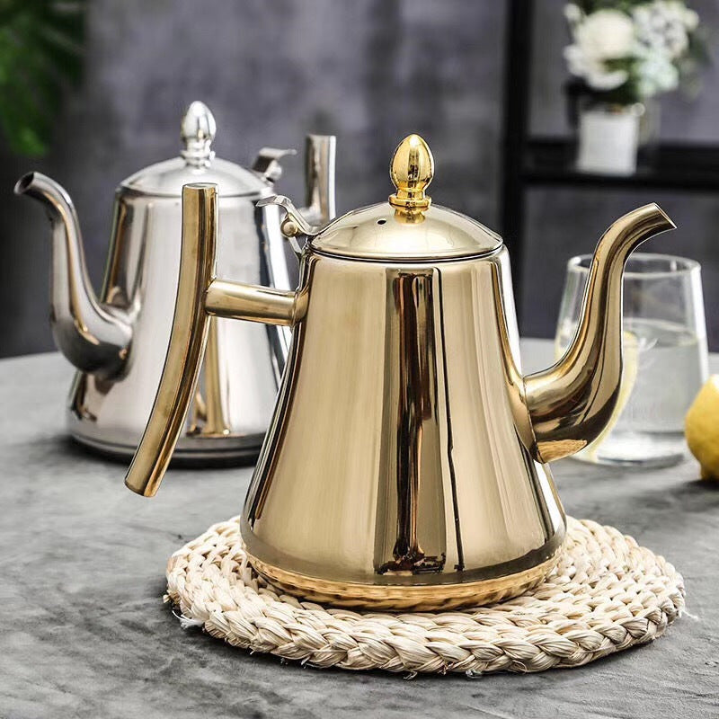 Rustfritt stål tekanne med avtagbar infusor 1,0L 1,5L 2,0L | Luvikno
