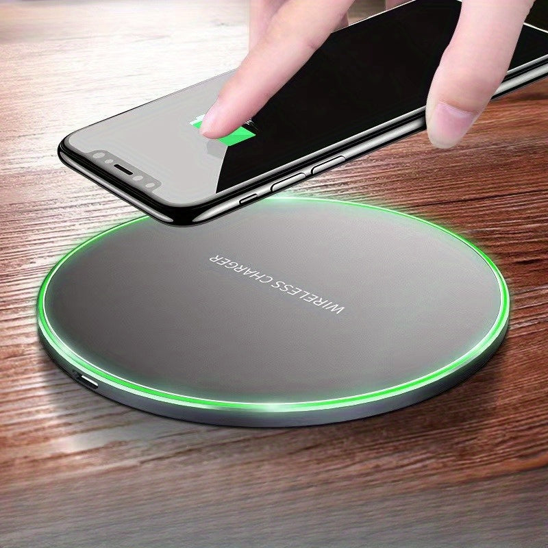 Luvikno | Rask Trådløs Lader – 15W Induksjonsladestasjon for iPhone og Android-enheter, Stilrent Design, Kabel-Fri Bekvemmelighet