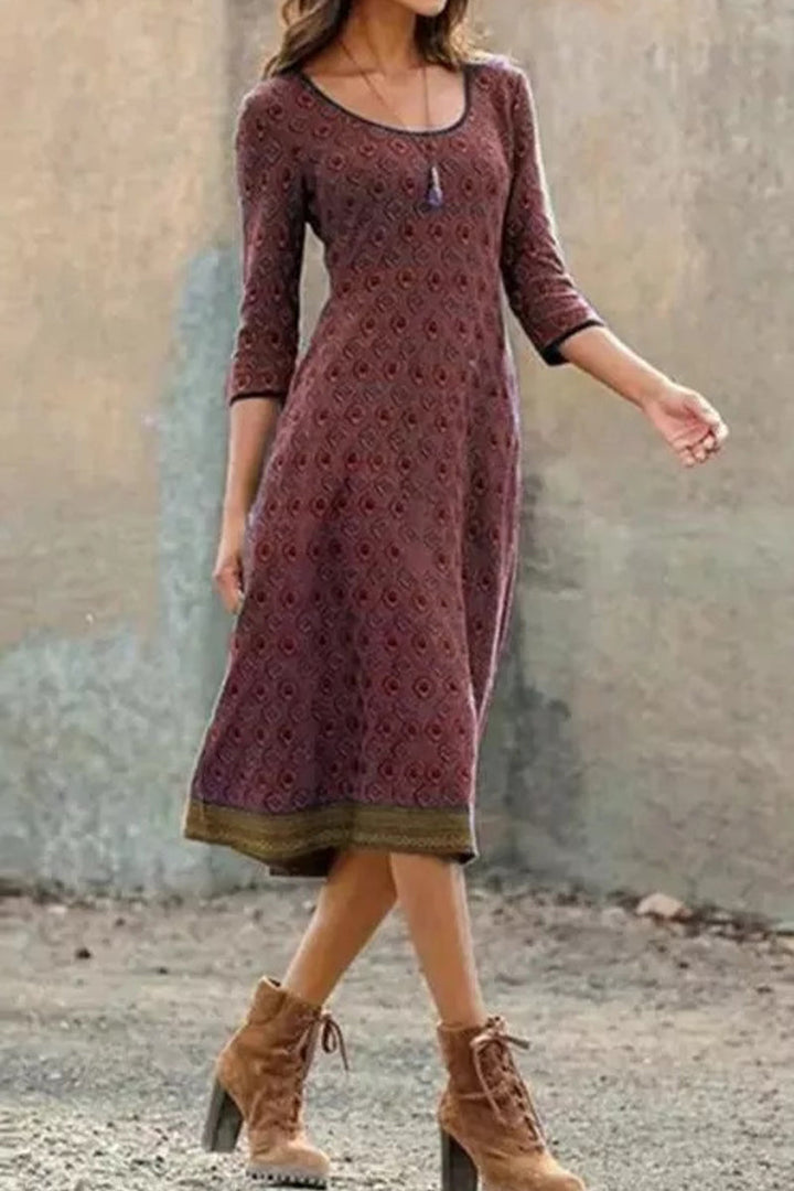 Luvik | Boho Chic Midi Kjole
