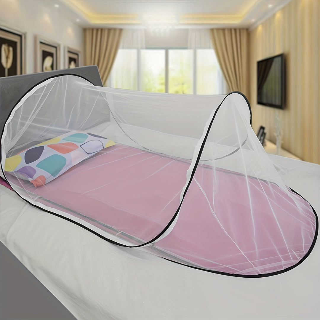 Luvikno | InsectoGuard Solo Myggnett | Ultralett & Sammenleggbar | Med Glidelås | 200×80×56 cm | For 1 Person