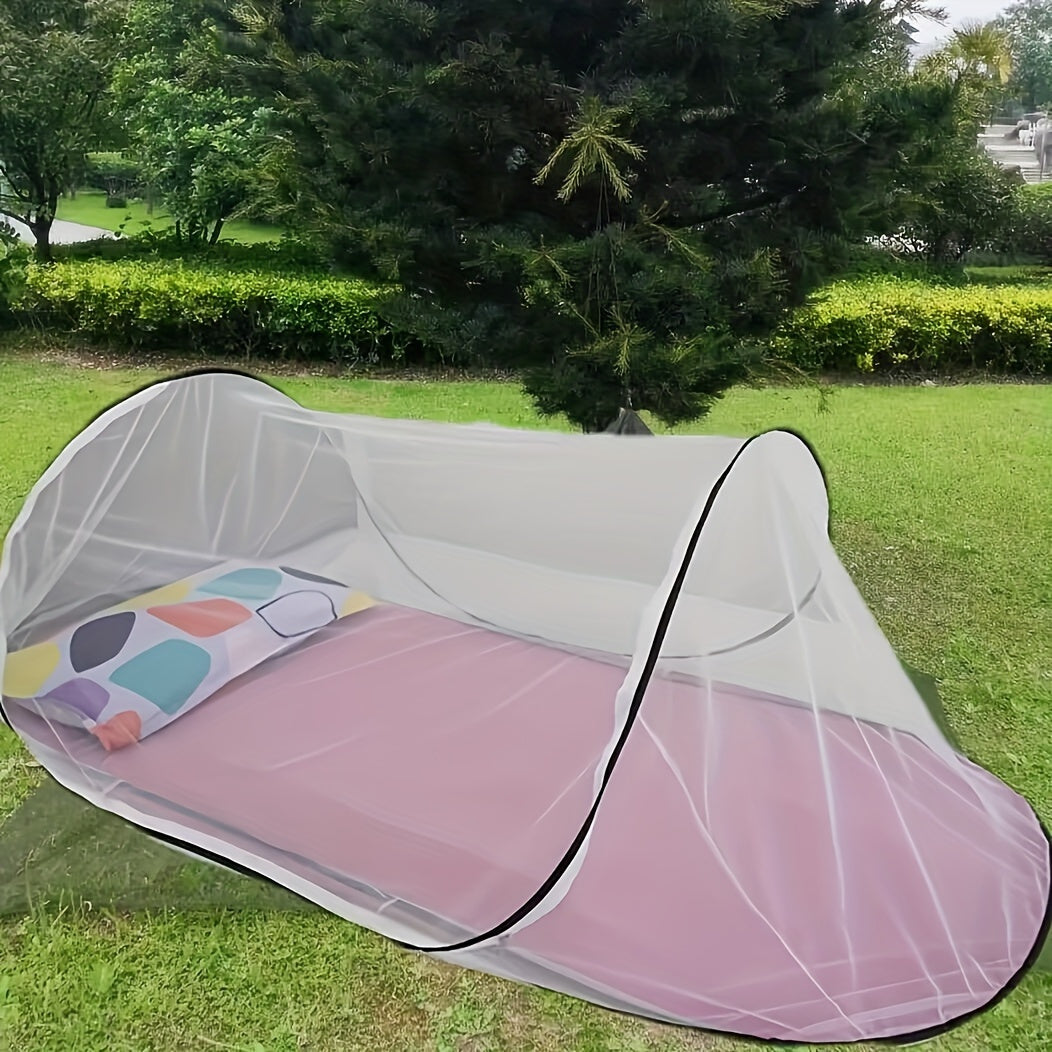 Luvikno | InsectoGuard Solo Myggnett | Ultralett & Sammenleggbar | Med Glidelås | 200×80×56 cm | For 1 Person