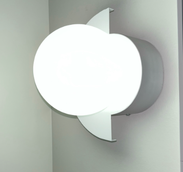 Glass Globe Wall Light with Colourful Base Luvikno