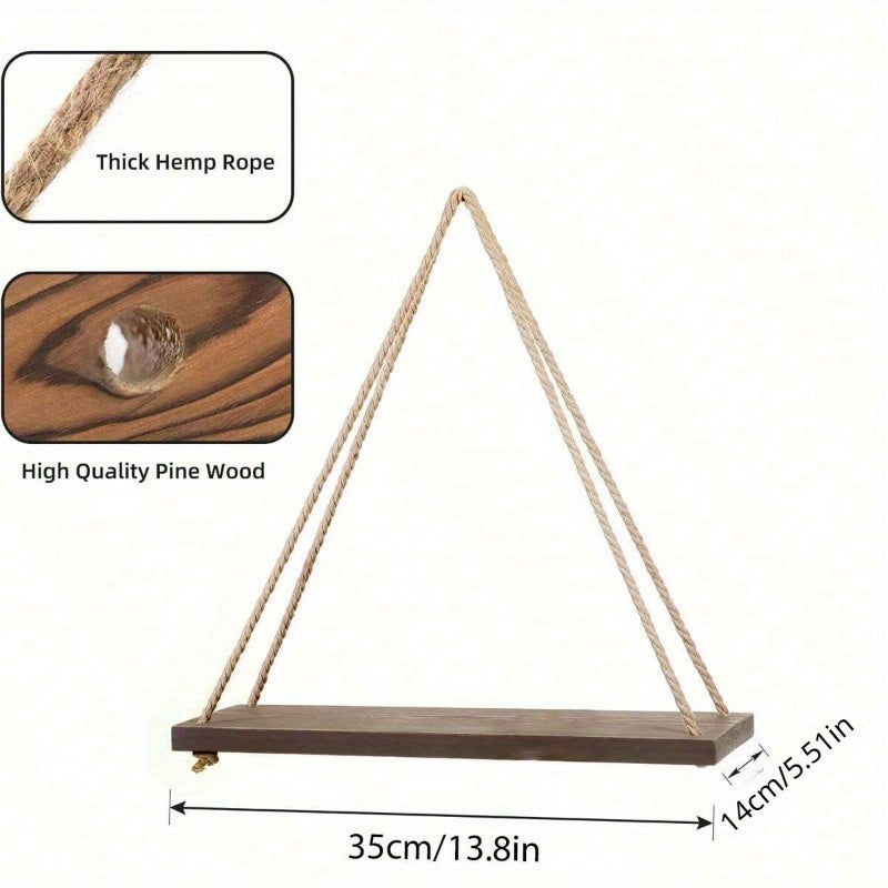 DecoShelf - Elegant flytende hylle med justerbar taubolle