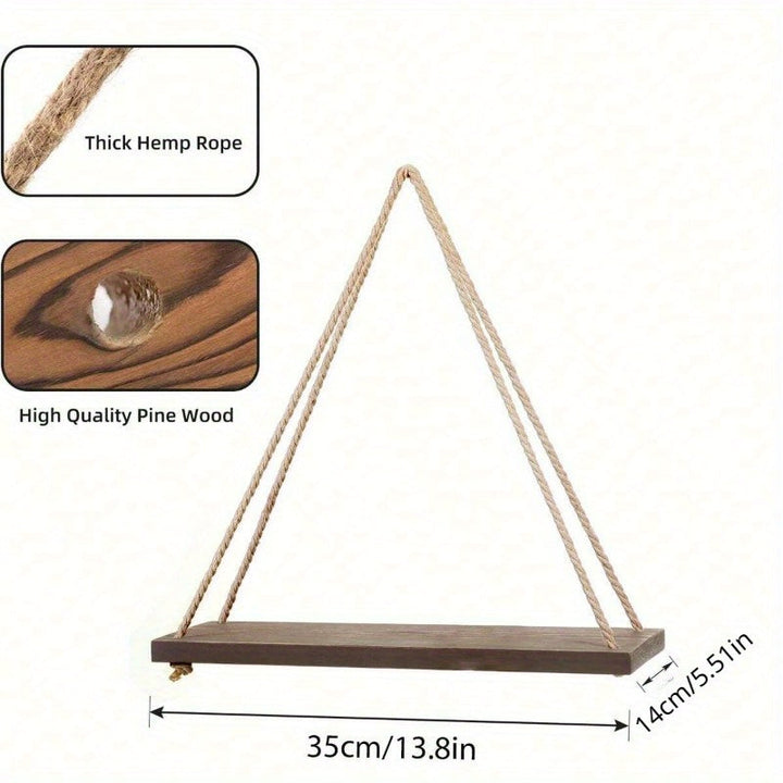 DecoShelf - Elegant flytende hylle med justerbar taubolle