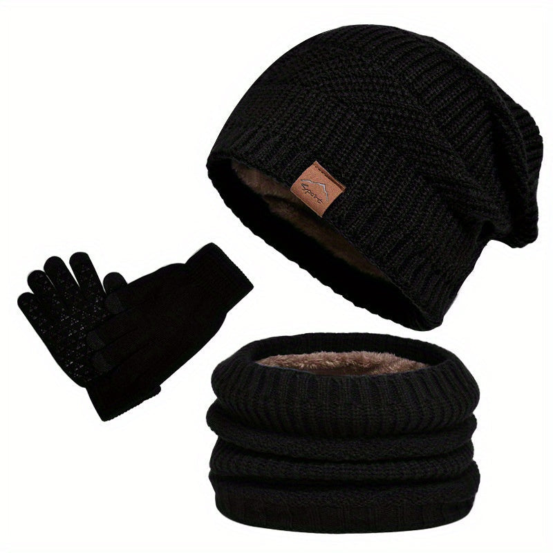 Luvik - Fritids Vinter Plush 3-delt Sett for Menn