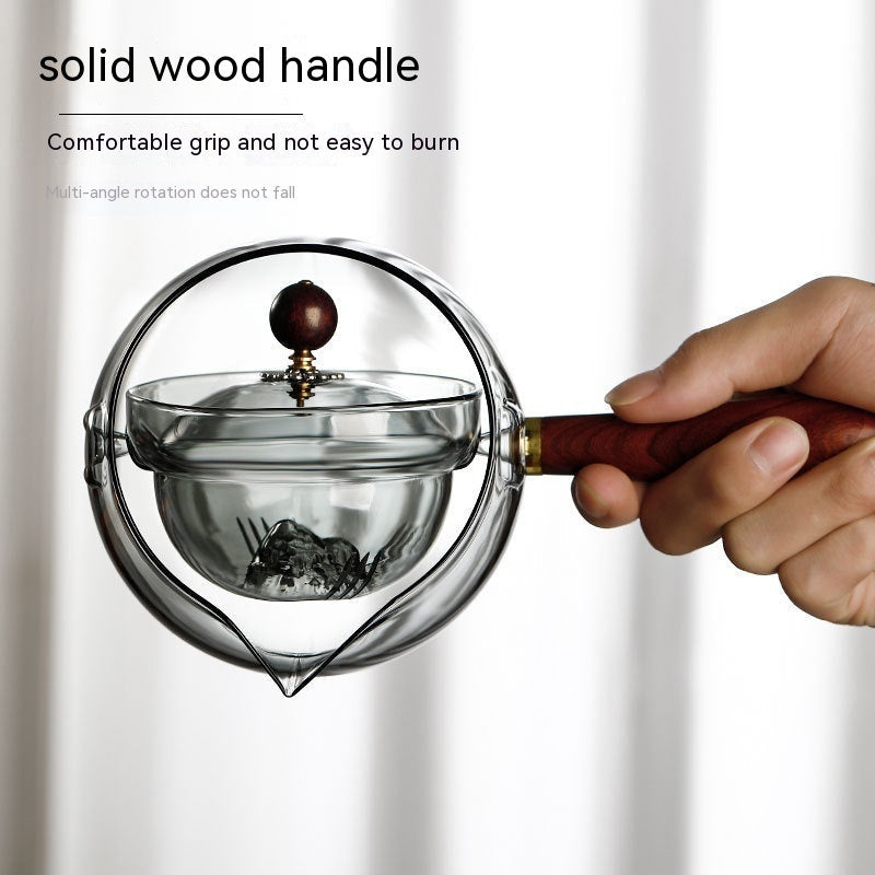 Rotary Glass Teapot med infusor. | Luvikno