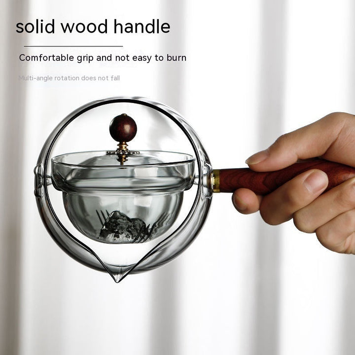 Rotary Glass Teapot med infusor. | Luvikno