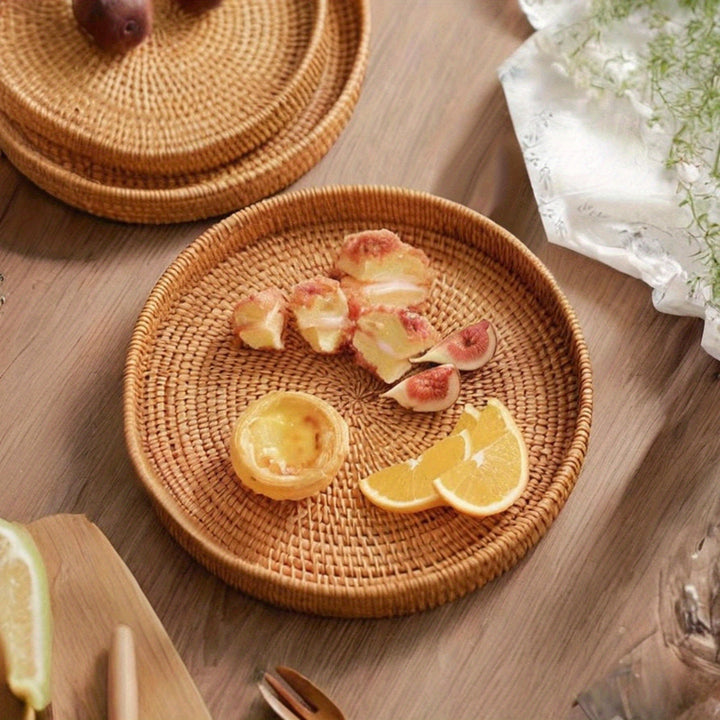 RattanCharm - Elegant Håndlaget Rattan Serveringsbolle Luvikno