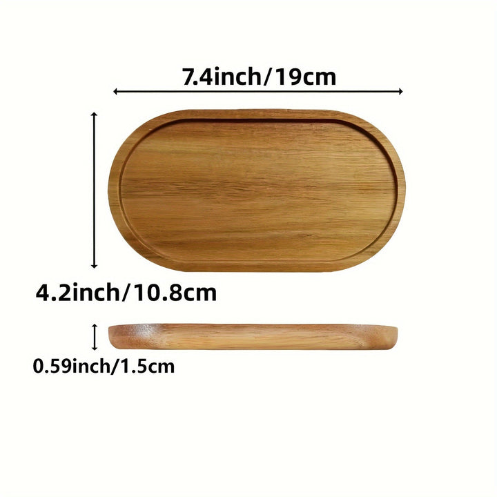 ChicTray - Elegant Oval Tray laget av Massivt Tre Luvikno