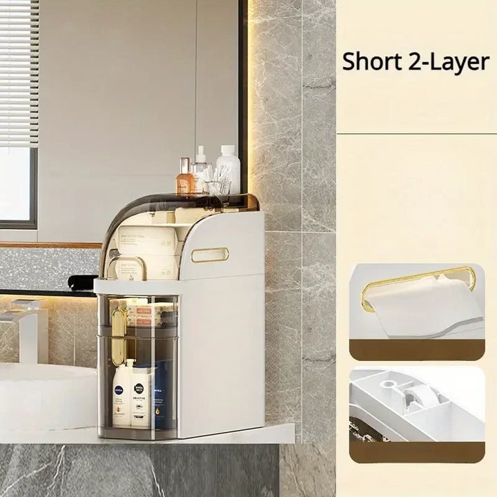 Luvikno | BathroomBliss Rulleskap | Plassbesparende badeværelsesløsning med hjul for enkel flytting