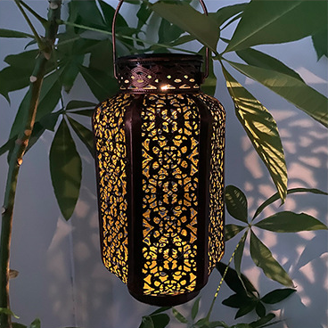 Moderne Art Deco Solvannresistent Hexagonal Lantern Jern LED Utendørs Lys For Hage | Luvikno